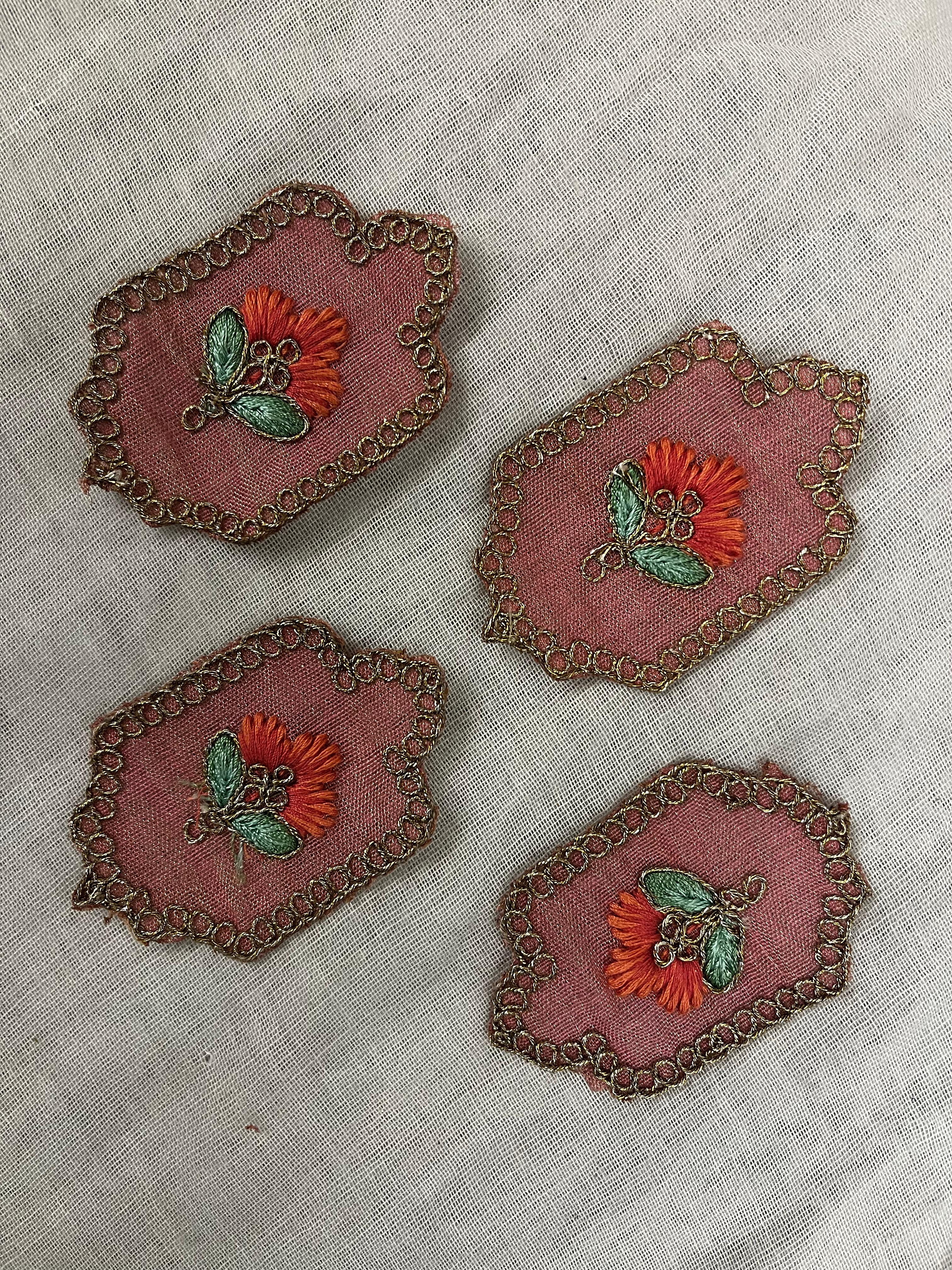 Mauve Hexagonal Floral patch