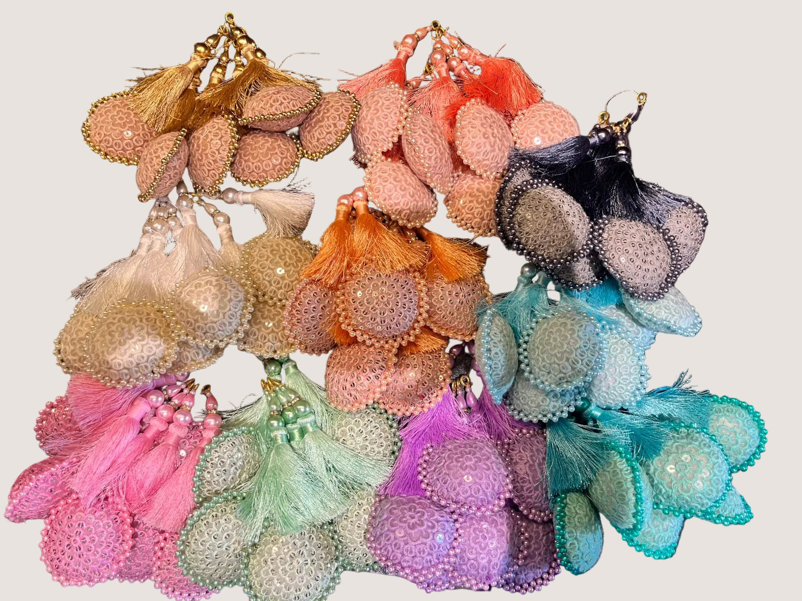 Floral Embroidered Decorative Tassel