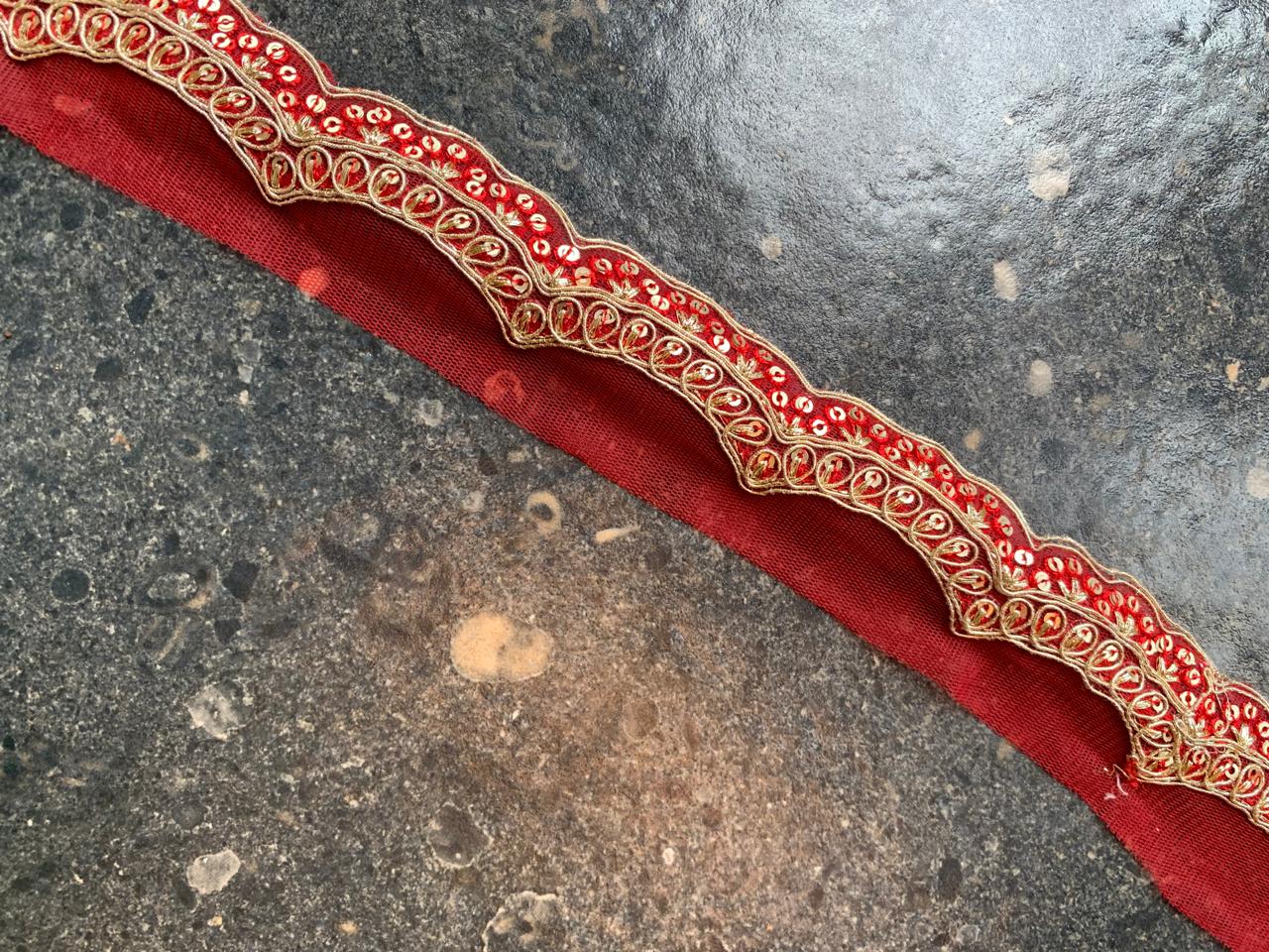 Embroidered Sequin Lace Trim