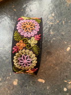 Multicolor Floral Embroidered Net Trim