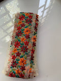 Floral Embroidered Organza Lace Trim