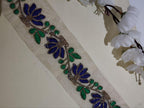 Embroidered Floral Silk Ribbon