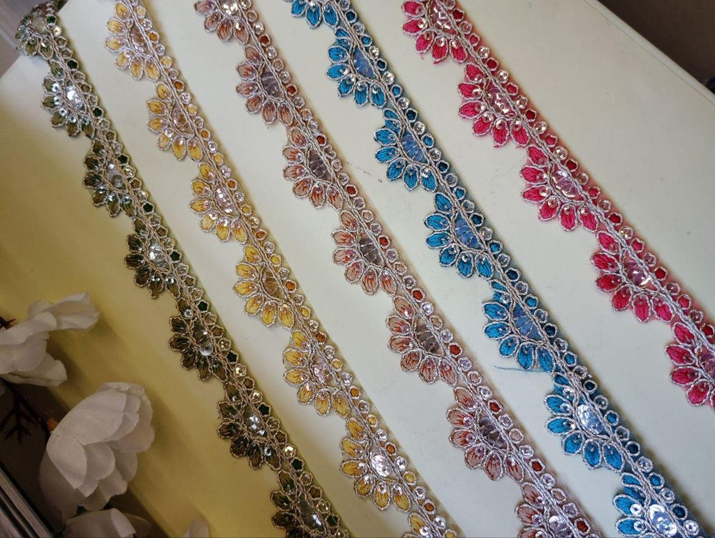 Embroidered Sequin Lace Trim
