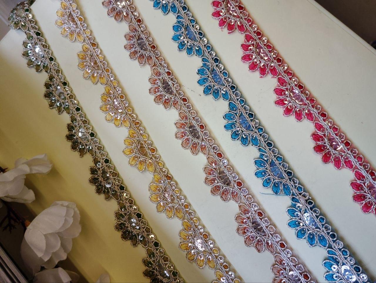 Embroidered Sequin Lace Trim