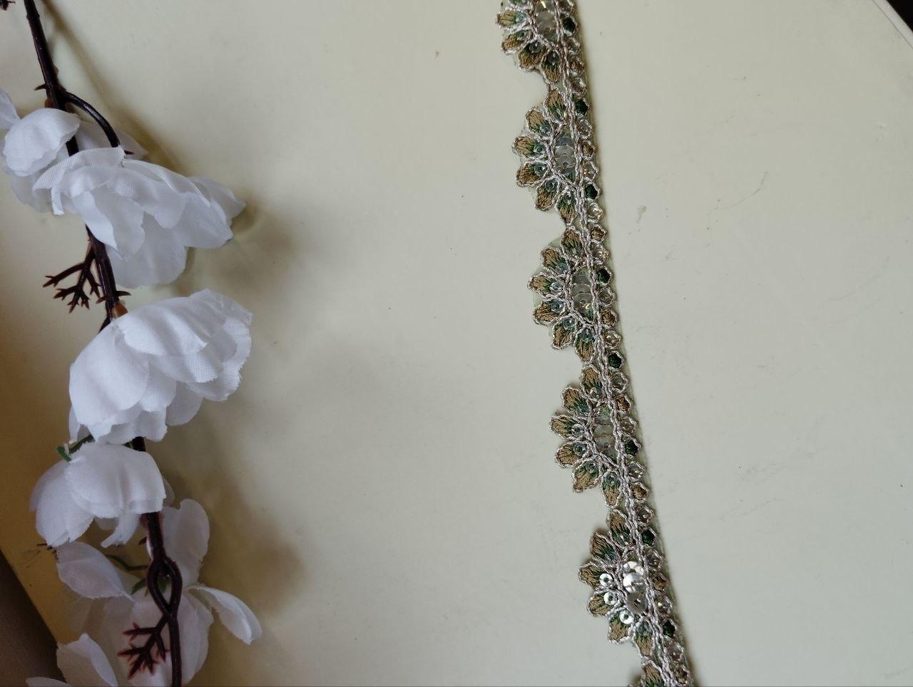 Embroidered Sequin Lace Trim