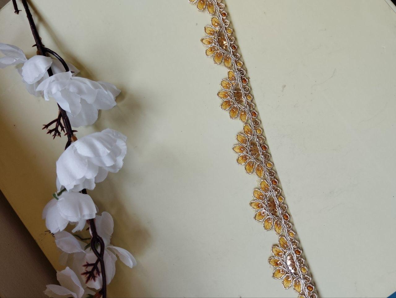 Embroidered Sequin Lace Trim