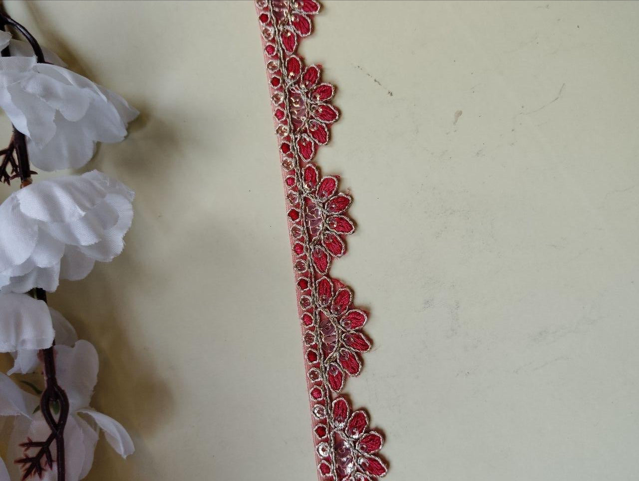 Embroidered Sequin Lace Trim