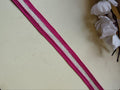 Pink and Cream Striped Woven Ribbon