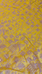 Multi-Color Floral Thread and Sequin Work