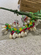 Handcrafted Ethnic Decorative Tassel with Wooden Birds, Cowrie Shells & Beads